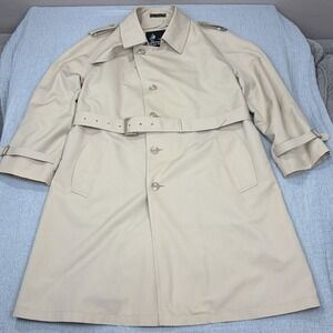 Misty Harbor Mariner‎ 3 Long Button Up Trench Coat With Belt Size 44 Regular